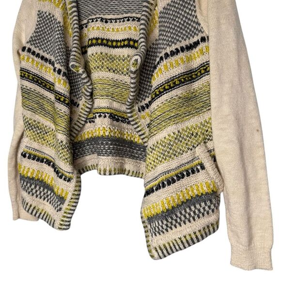 Anthropologie Cream and Yellow Patterned Cardigan - Picture 2 of 7